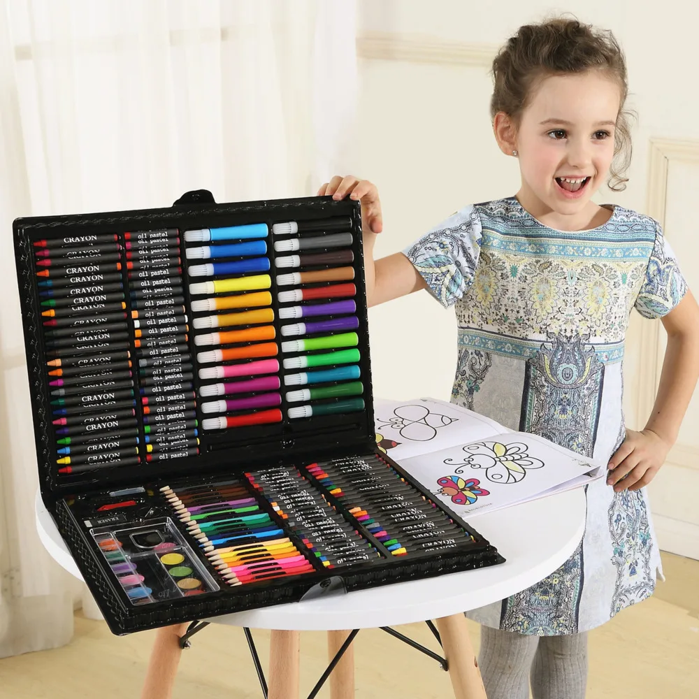 

168 Children's Birthday Gift Painting Stationery Set Watercolor Pen Gift Box Art Brush Students Start School Gifts