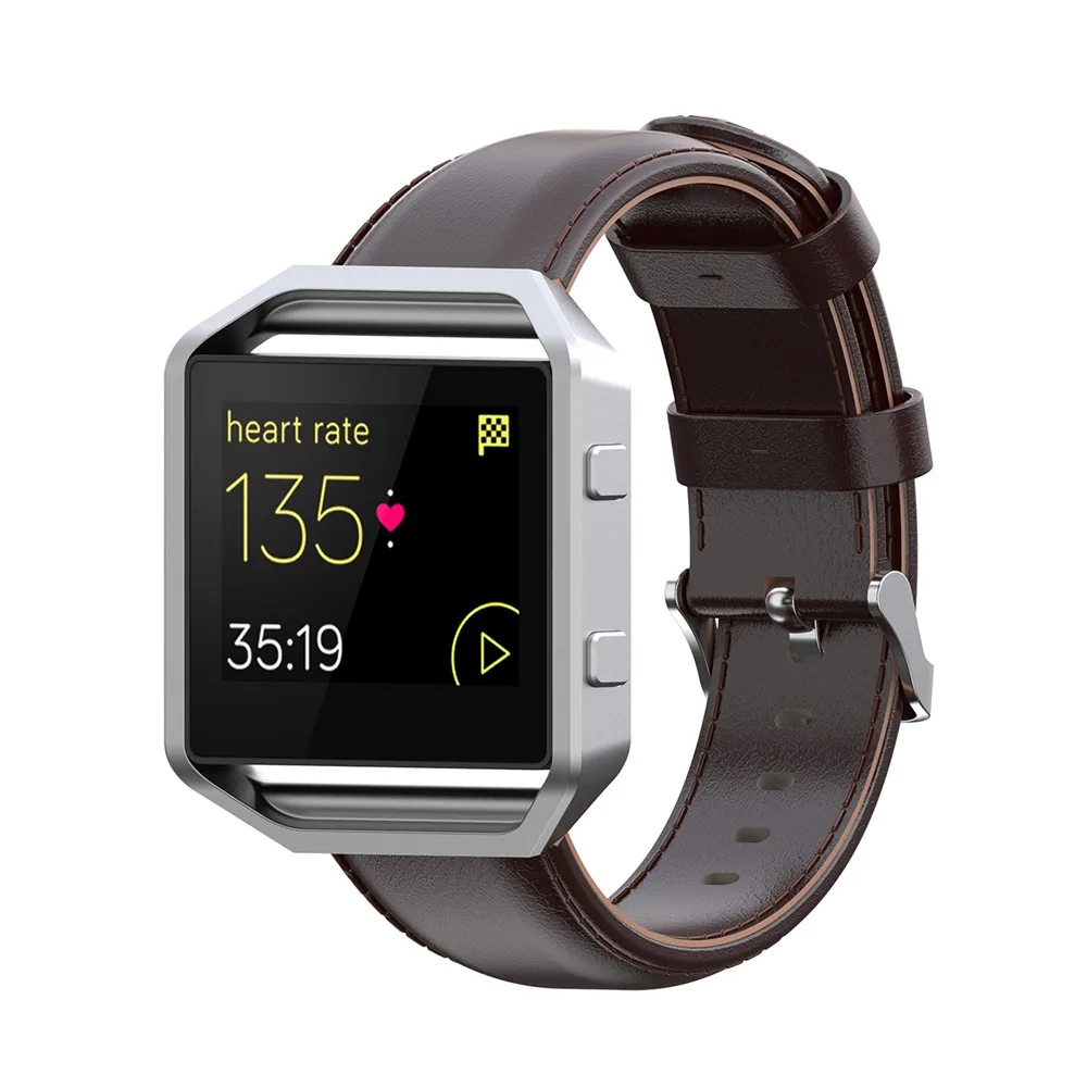 23 мм ремешок для часов Fitbit Blaze Смарт часы Восковая бумага замена кожи спортивный браслет ремни для Fitbit Blaze