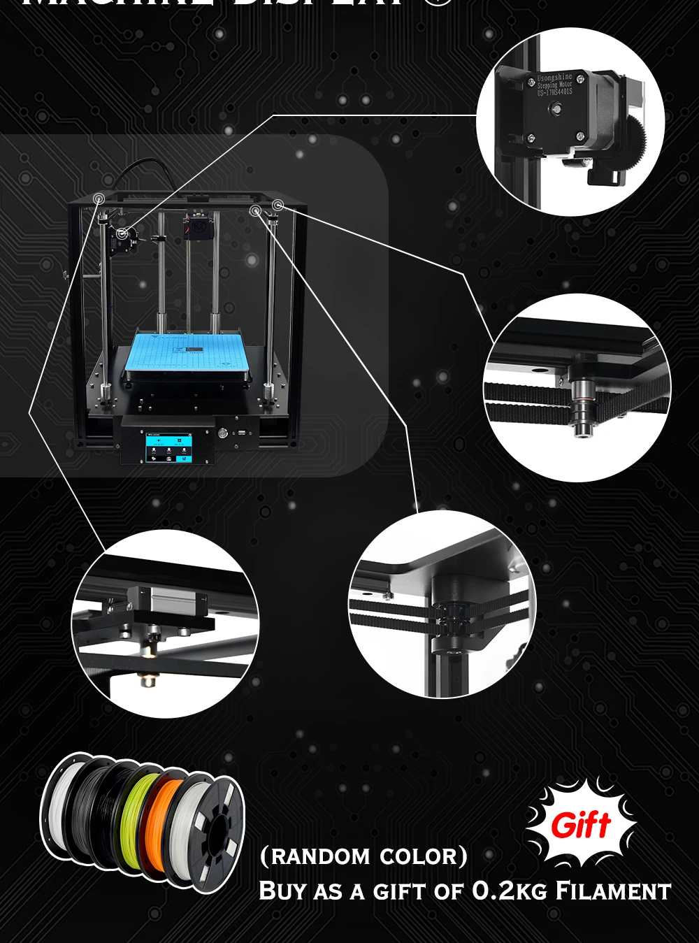 Два дерева 3d Принтер Высокоточный сапфир S CoreXY алюминиевый профиль рамка большая площадь наборы Core XY конструкция автоматический выравнивание