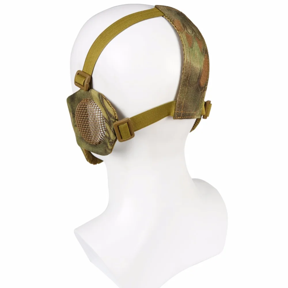 Новая тактическая Складная сеть маска с защитой ушей для страйкбола пейнтбол с регулируемым эластичным ремнем маски