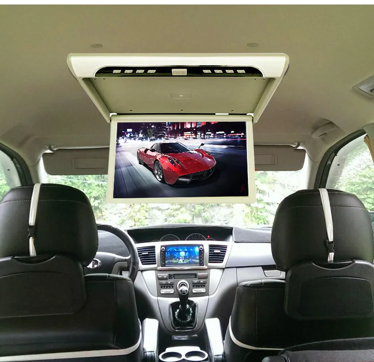 Cemicen 19 дюймов 1080P HD видео на крышу автомобиля откидной монитор MP5 плеер Поддержка USB SD HDMI Sperker IR FM передатчик