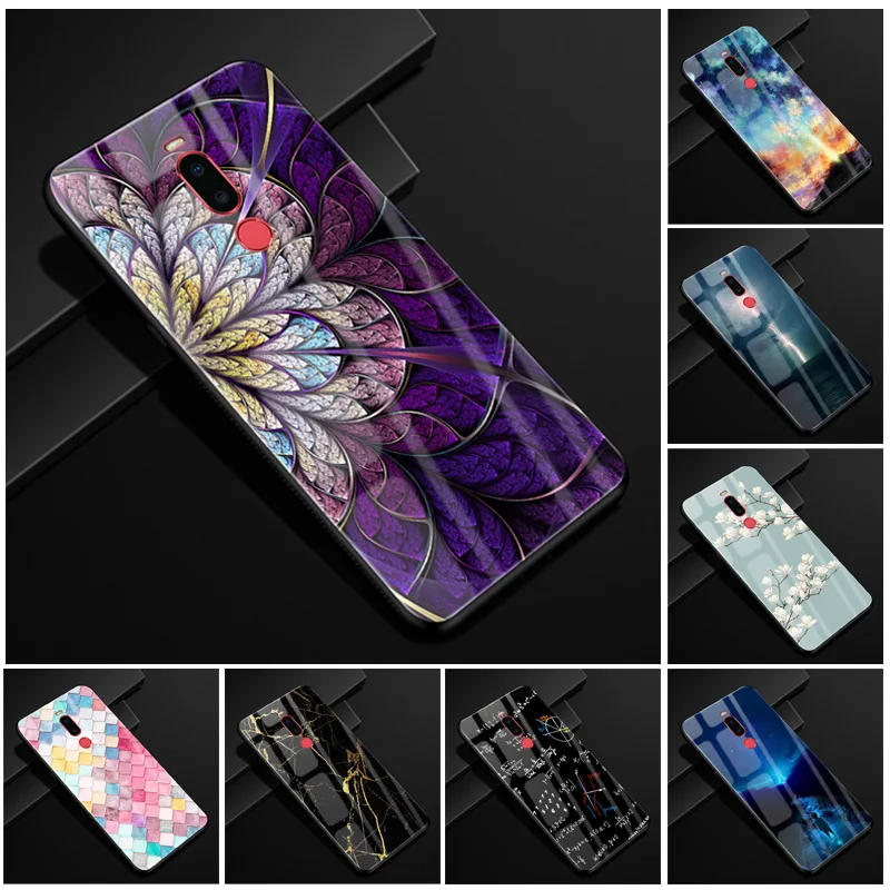 

For Coque Meizu X8 Case Glass Back Hard Cover For Meizu X8 Silicone Bumper Tempered Painted Capas On Meizu X 8 8X MeizuX8 Fundas