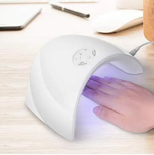 

36W LED Nail Lamp, Portable and light Nail Dryer Low heat Manicure/UV resin curing light with 30s 60s 90sTimer Plus Anti-UV gift