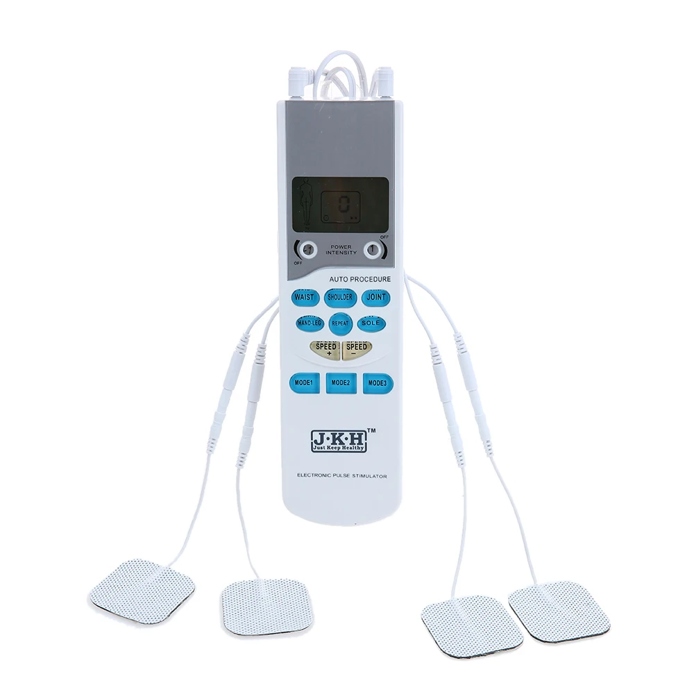 Электронный аппарат для облегчения боли с 8 электродными подушечками, импульсный массажер, EMS, терапия, 6 программ, 3 способа массажа, интенсивность