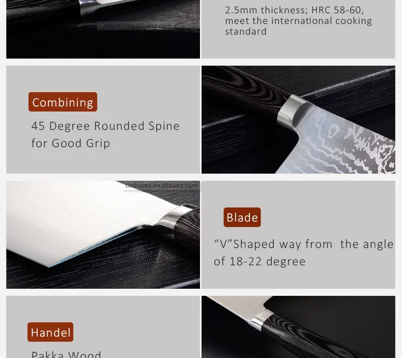 Высокое качество, Германия, 4116 сталь, нож для нарезки, кухонный нож для резки мяса, овощей с ручкой pakka