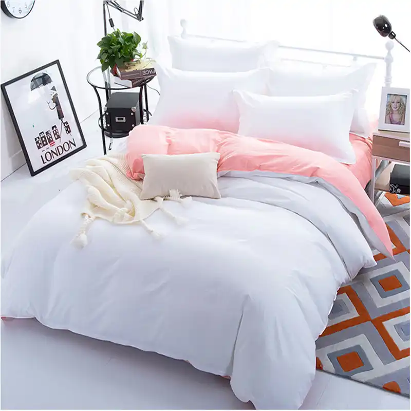 White Color 100 Cotton Duvet Cover For Kids Adults Bedroom Use