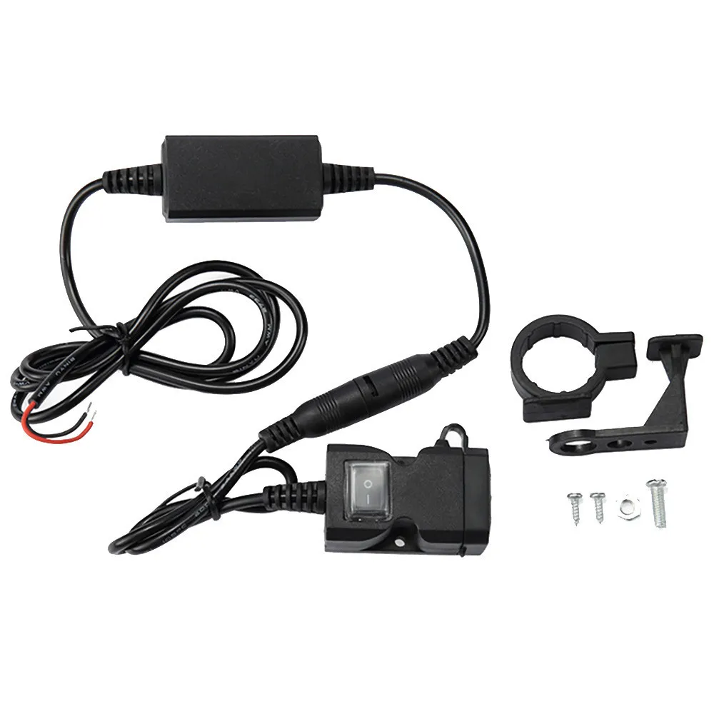 

Waterproof Dual USB 12V Motorcycle Handlebar Charger Socket w/ Switch & Mounts Dropshipping Mar20