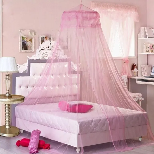 Hot Elegant Lace Bed Canopy Mosquito Net White Light Yellow Hot Elegant Lace Bed Canopy Mosquito Net White Light Yellow Pink Violet