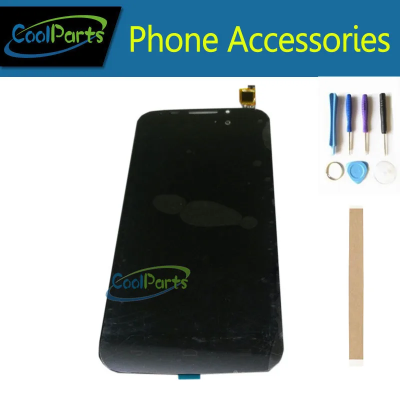 

1PC/Lot High Quality For Alcatel POP S7 OT7045 LCD Display +Touch Screen Digitizer Assembly Black White Color With Tape&Tool
