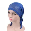 Las nuevas mujeres taladro transpirable de algodón Pre-atado bufanda gorro turbante para quimioterapia gorros gorras sombreros para el cáncer pérdida de pelo accesorios ► Foto 1/6