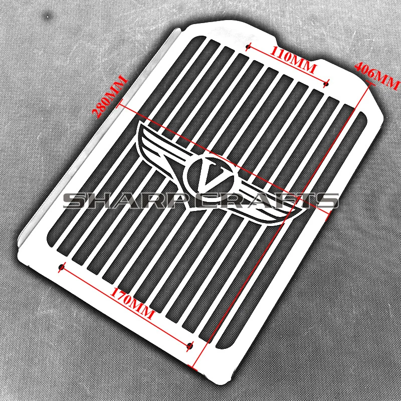 Мотоцикл Череп утолщаются инкрустация радиатора Гриль Крышка защита для Kawasaki Vulcan VN1500 VN1600 средняя полоса 2002-2008