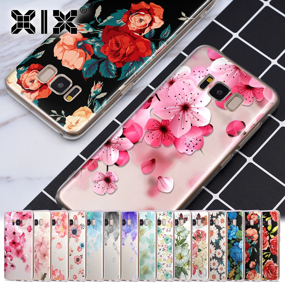 

Soft TPU Cover for Samsung Galaxy S8 Case Cute Flowers for Samsung S9 Case for Samsung S7 Edge S8 S9 Plus J3 J5 J7 2016 2017