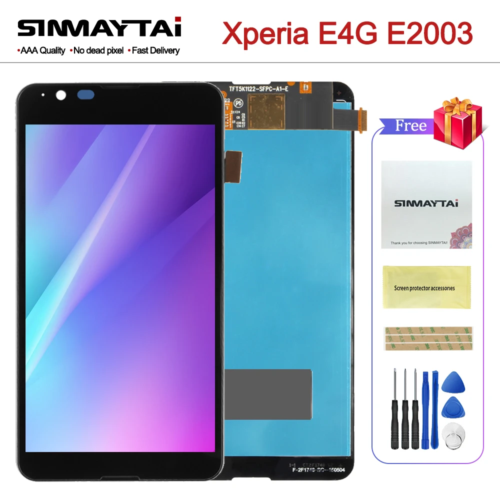 

4.7 inch For SONY Xperia E4G E2003 E2033 LCD Display Touch screen with Frame Digitizer Assembly For SONY Xperia E4G LCD Black
