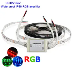 DC12V 24 V RGB LED усилитель водонепроницаемый IP68 контроллер для гибкие светодиодные полосы, панельные огни, светодиодный модули, прожекторы