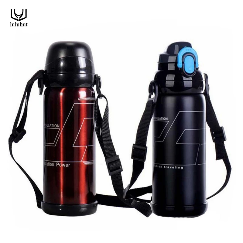 

luluhut Stainless Steel Thermos Bottle 800ML Stainless Steel Thermos Sport Vacuum Cup mountain climbing travel flask