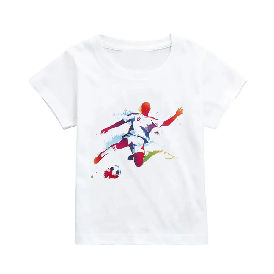 

Boys Tops Summer 2018 Brand Children T shirts Sport Boys Clothes Kids Tee Shirt Cotton Playing Football Print Baby Boy Clothing