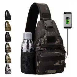 Для мужчин открытый груди пакет один сумки на плечо зарядка через USB Грудь сумка сумки через плечо мужские anti theft один ремень сзади