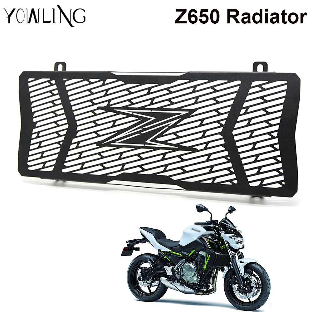 

2017 New For Kawasaki Z650 Arrived Motorcycle Stainless Steel RADIATOR GUARD COVER Protector Fit For Kawasaki Z650 water tank