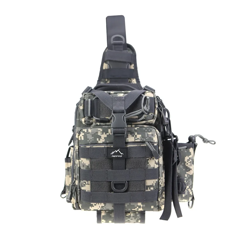 Hetto Tactiacl Bag Waterproof Outdoor Sports Bag Hiking Camping Backpack Multifunctioanl One Shoulder Bag Travel Chest Bag 