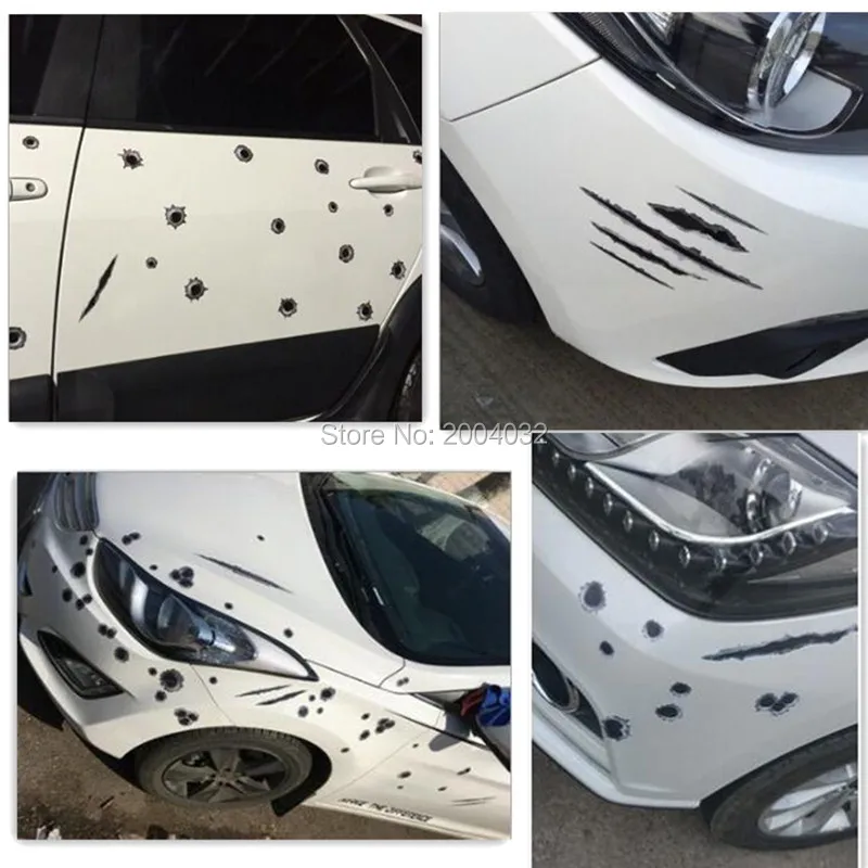 2018 новый автомобиль Стайлинг 3D пуля отверстие стикер для w5w h4 h7 subaru skoda passat b5 renault