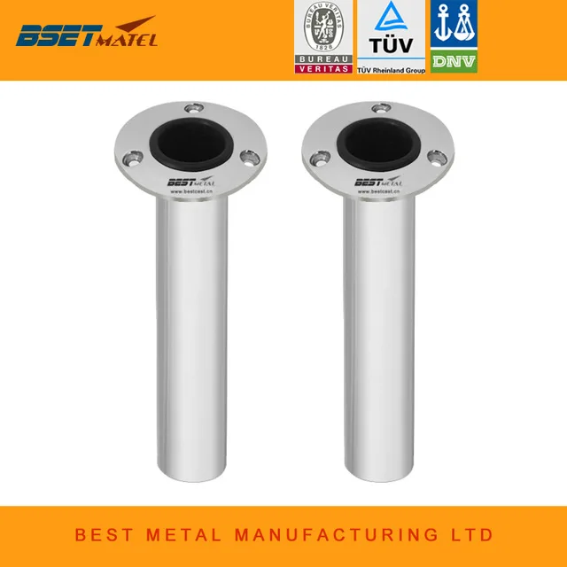 

2 Pieces Flush Mount 0 Degree 316L marine hardware Round Plate fishing rod rack holders