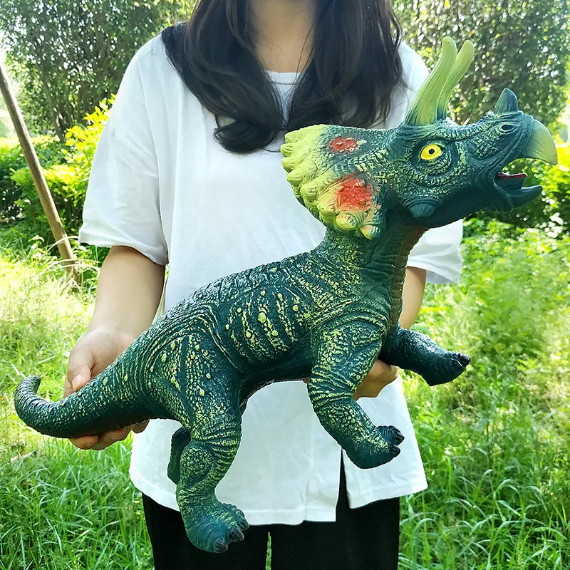 

Large Size Simulation Dinosaur Figures Soft Plastic Tyrannosaurus Rex Triceratops Brachiosaurus Models Boys Toys