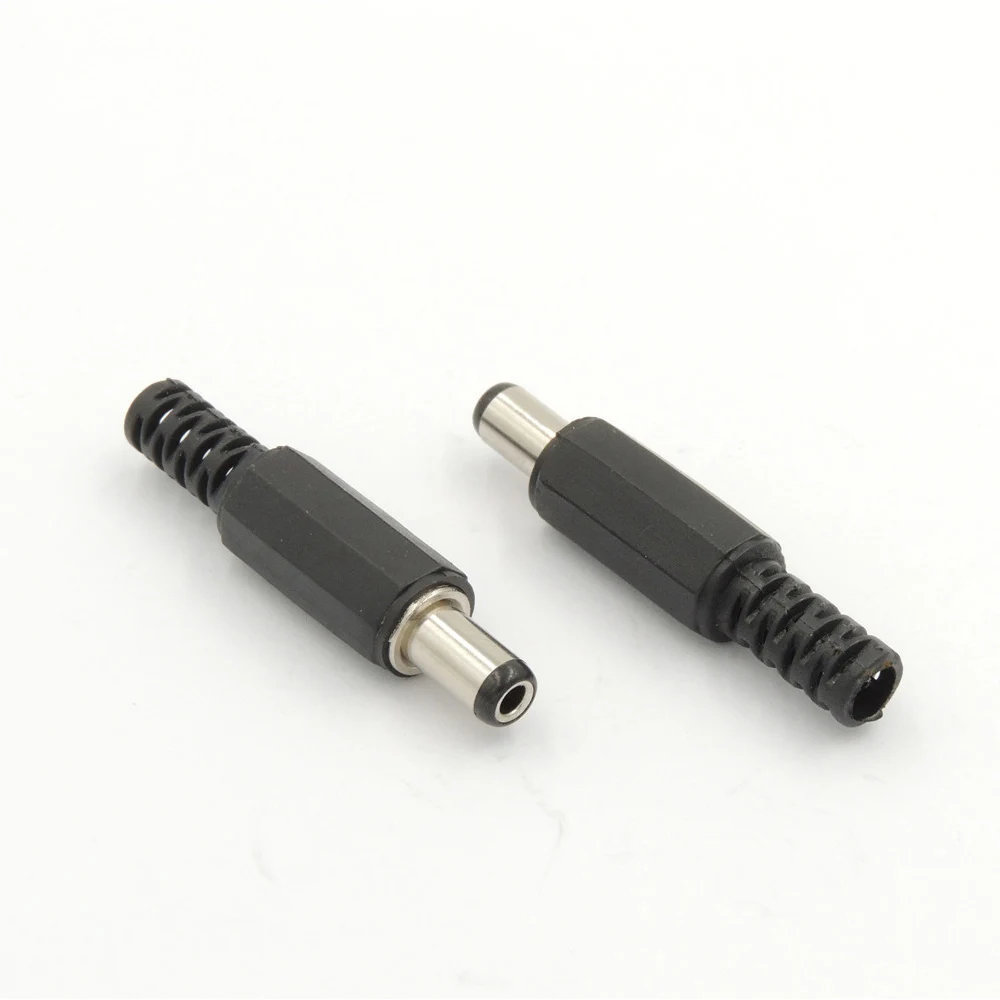 

250pcs Black Plastic Cover 5.5x2.5mm Male DC Power Plug Jack Connector