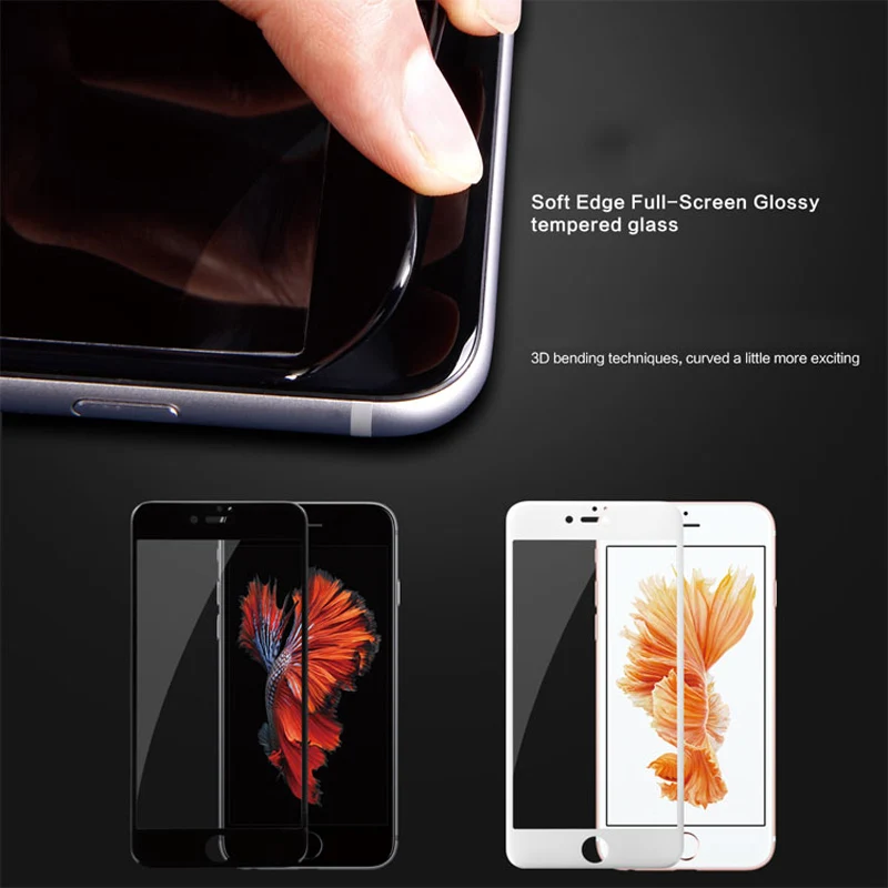 Защитная пленка для экрана из закаленного стекла для iPhone X, 8, 7, 6 S, 3D Матовая Мягкая Защитная пленка для iPhone X, 8, 7, 6 S, 6 Plus