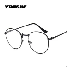 YOOSKE очки Оптические очки оправа круглые металлические очки прозрачные сверхлегкие близорукие очки оправа женские очки
