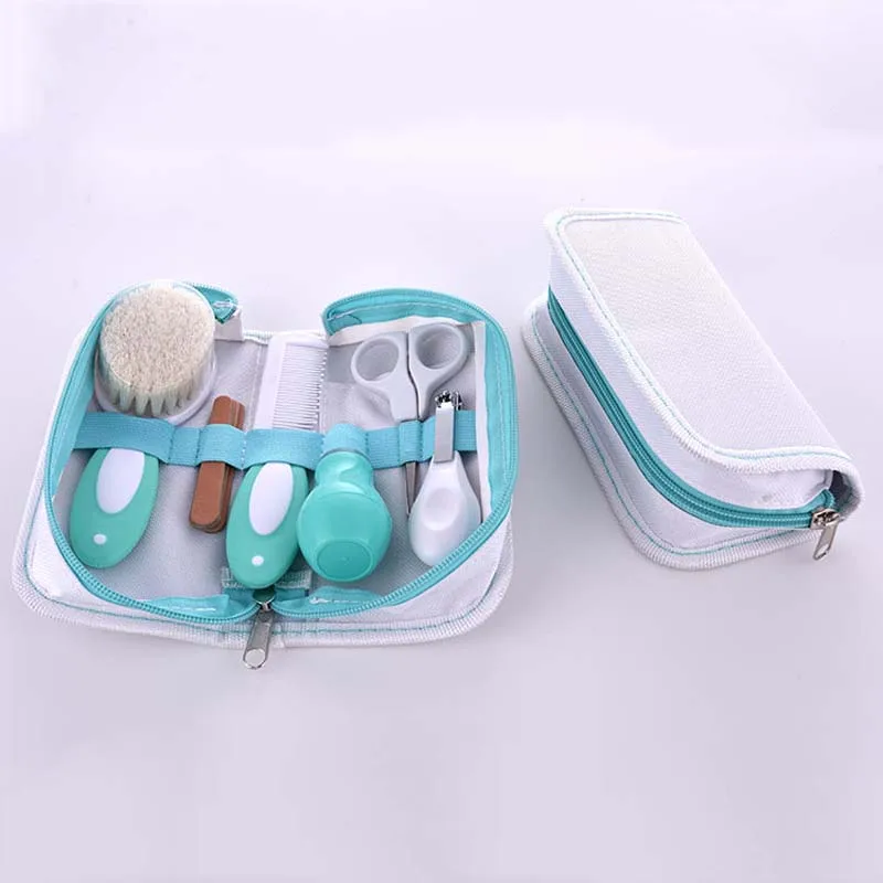 6 шт./компл. детский набор для ухода за здоровьем портативный набор инструментов для новорожденных Детский комплект для ухода за волосами предохранительный резак набор для ухода за ногтями для маленьких детей - Цвет: 6Pcs Set Blue