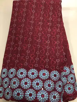 

Swiss Volie Cotton Lace Fabric 2019 African Swiss Voile Laces In Swizerland High Quality Swiss cotton Laces FLL3942 Jester Red