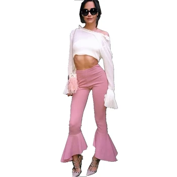 

Womens Ruffles Leggings Casual Summer Autumn Beach Yo-ga Slim Baggy Trousers New 2017