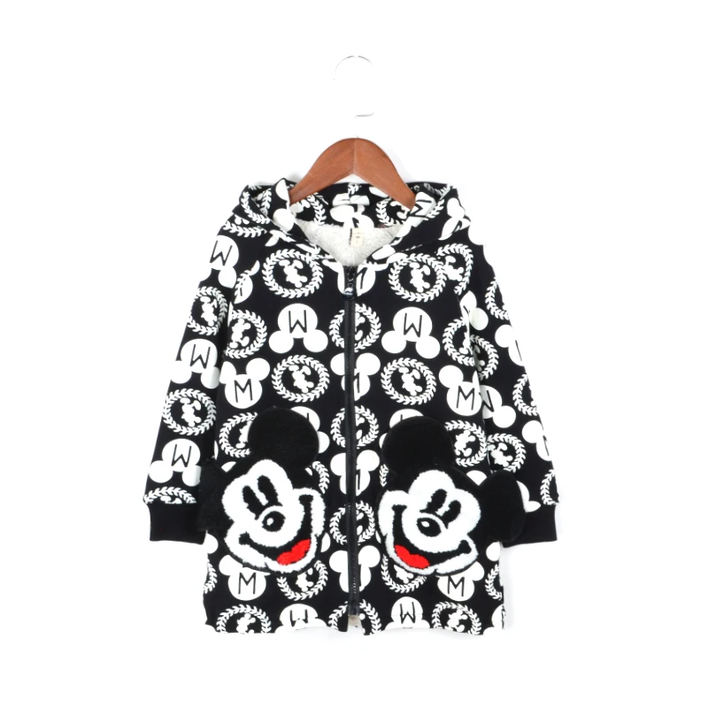 

Kids Jacket Hooded Girls Coats 2018 Autumn Winter Toddler Boys Clothes Girl Thick Fleece Long Coat Children Outerwear 4 8 years