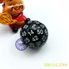 Bescon Polyhedral Dice 50-sided Gaming Dice, D50 die, D50 dice, 50 Sides Dice, 50 Sided Cube of Black Color 1