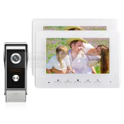 Diysecur 7 дюймов Видеодомофоны видео-телефон двери 700TV линии ИК Ночное видение открытый Камера для дома/офис безопасности Системы 1V2