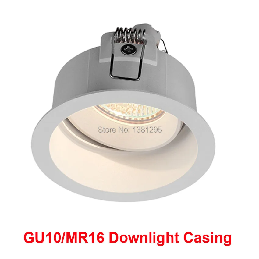Downlight Gu10 Fitting Swiveli Spot Led Recessed Light Mounting Frame Ceiling Fixture Mr16 Gu5 3 Base Socket Holder Round Square