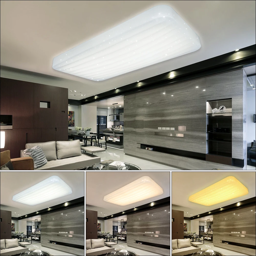 

60W LED Modern Ceiling Lamp Light 400-5400LM Indoor Home Lighting Fixture with Starry Sky effect Living Room Bedroom