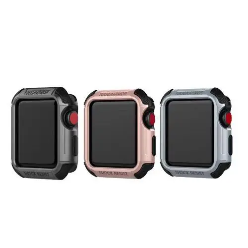 Protective soft Case for Apple Watch band Tough armor cover 38mm Series 1/2/3 ,For iwatch TPU 42mm cover antishock back case