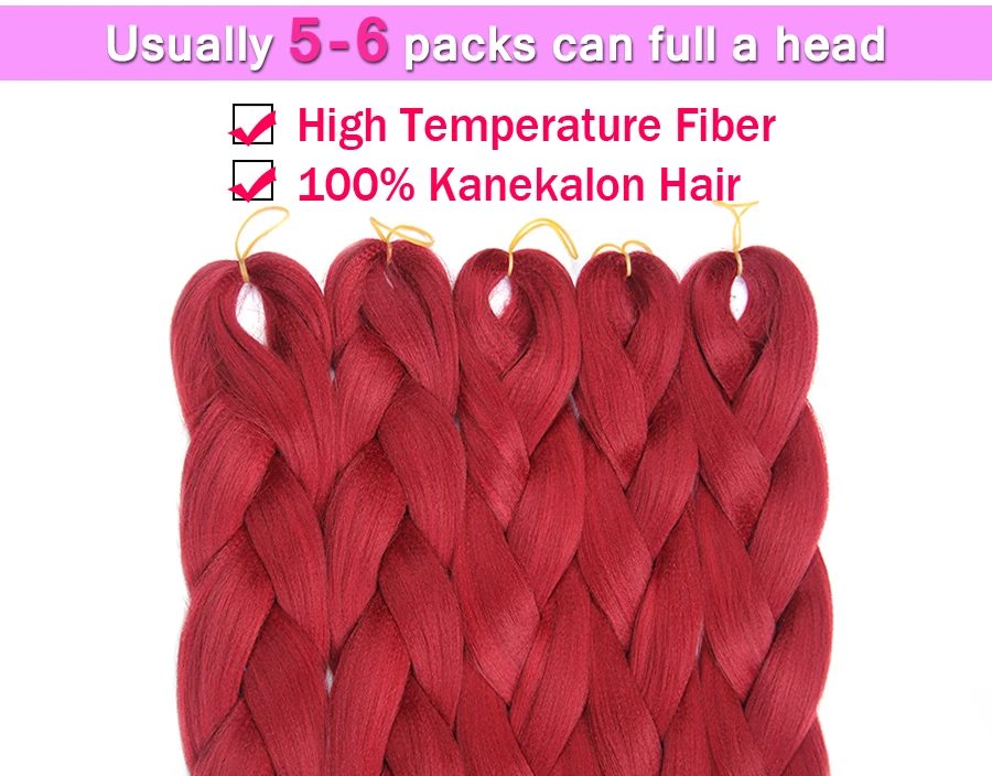 Синтетические волосы для плетения 82 дюйма огромные косы 165 г высокотемпературные волокна Волосы кроше для наращивания 26 чистых цветов