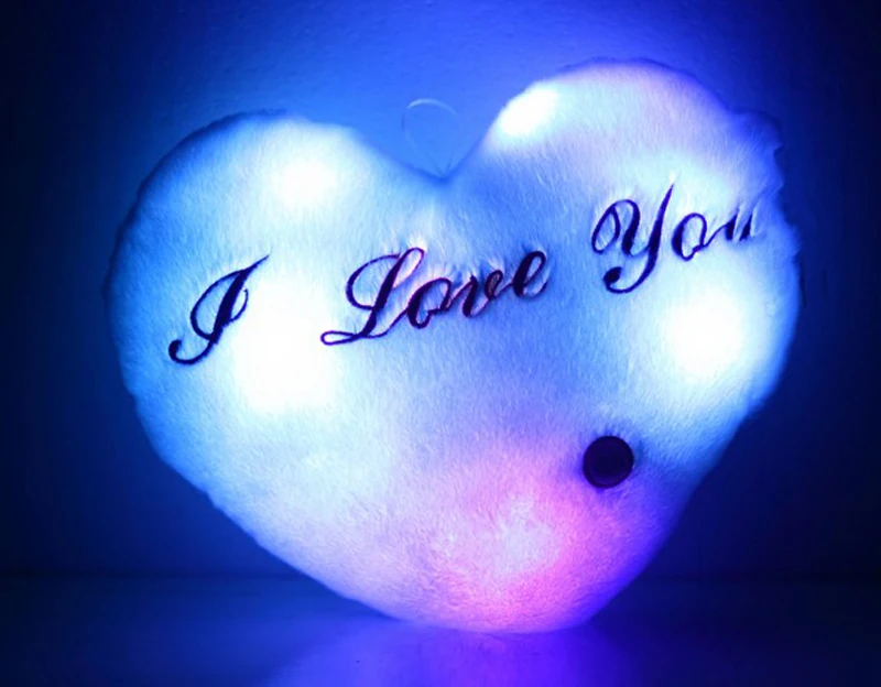 Подушка в форме сердца плюшевый светильник-ап игрушки светящиеся игрушки с английской буквой детский подарок для подруги чучела подушка
