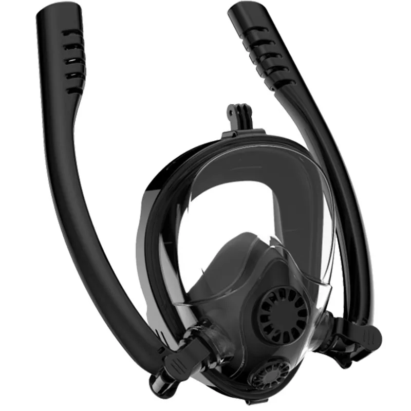 

2019 Swimming Snorkel Mask Full Face Diving Scuba Equipment Anti Fog Anti-Leak double breathing tube Diving Goggles
