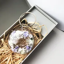 Женская прозрачная акриловая сумка с шариками, Круглый вечерний клатч, сумка через плечо, сумочка