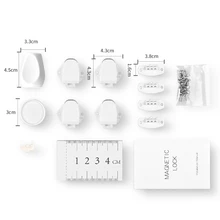 Детская безопасность замок детский шкаф замок клей магнит замки для ящиков дети шкаф Защелки без бурения- белый