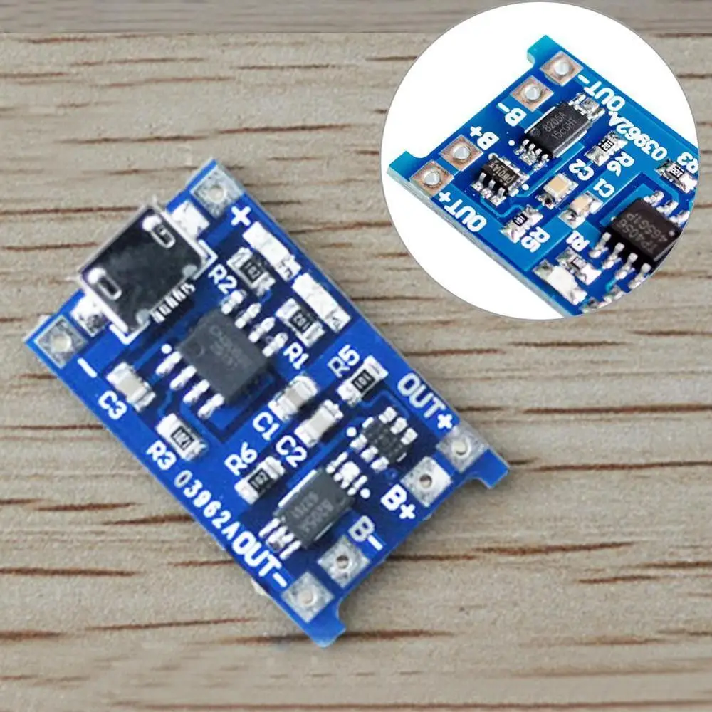 

High Quality 3PCS 5V 1A Micro USB 18650 Lithium Battery Charging Board Charger Module Protection Dual Functions TP4056 Universal