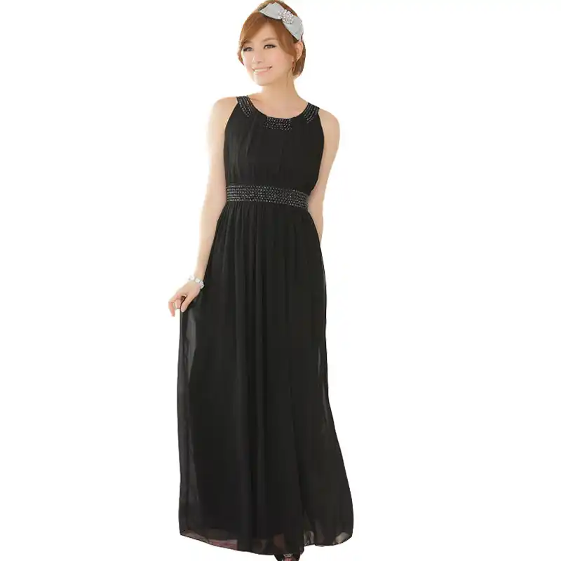 Jk2.yy 2017 Europ высококачественный шею ручной бисером шифона dress long dress|long dress|chiffon