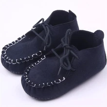 Новинка, обувь для маленьких мальчиков и девочек, милые коричневые детские мокасины младенческие, для малышей, для первых шагов, темно-синие, повседневная обувь