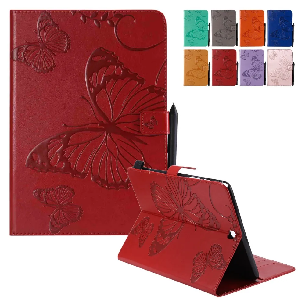 Folio Case for Samsung Galaxy Tab A 9.7 Embossed Leather Wallet Stand