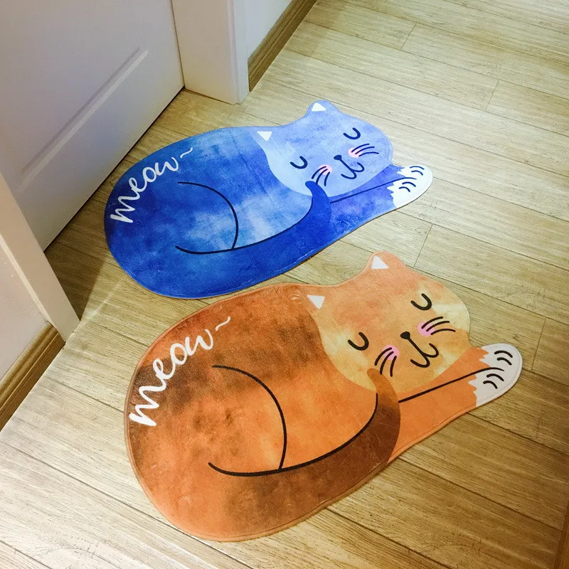 New Free shipping Sleeping Cat Entrance Doormats Door Mat 3D Printed