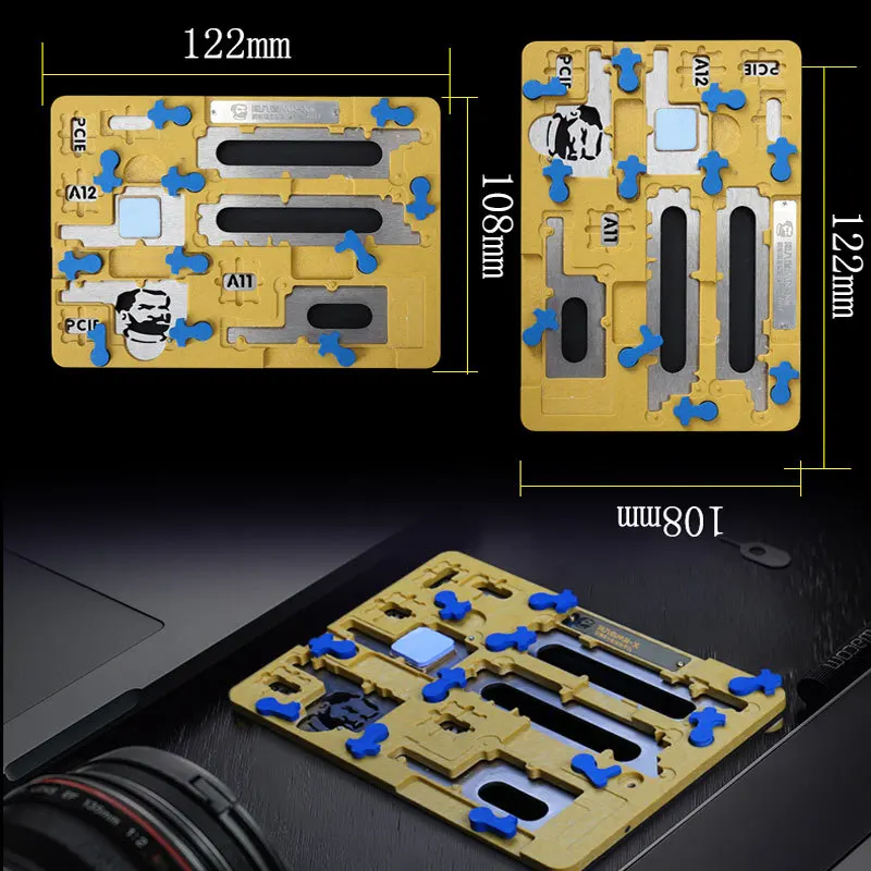 Механик MR-X Взрывозащищенная материнская плата процессор теплоотвод приспособление отпечатков пальцев ремонт PCB держатель для iPhone/Xs/Max/X