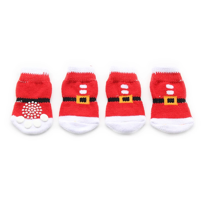 Armi магазин Пояс Шаблон Рождество носки для собак латекс противоскользящие носки для собак 6081051 домашних животных теплые поставки - Цвет: Красный